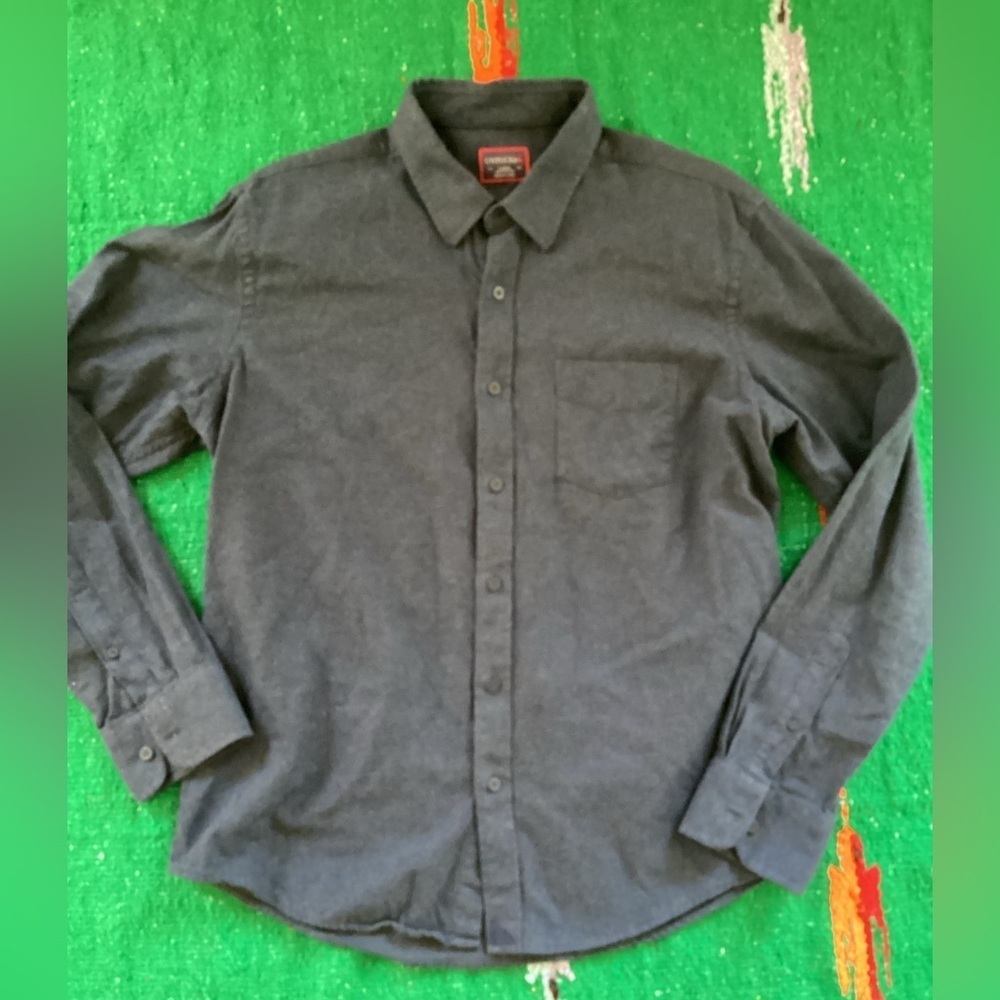 UNTUCKit Shirt Mens L Blue 100% Cotton Casual Preppy Logo Button Up Pocket